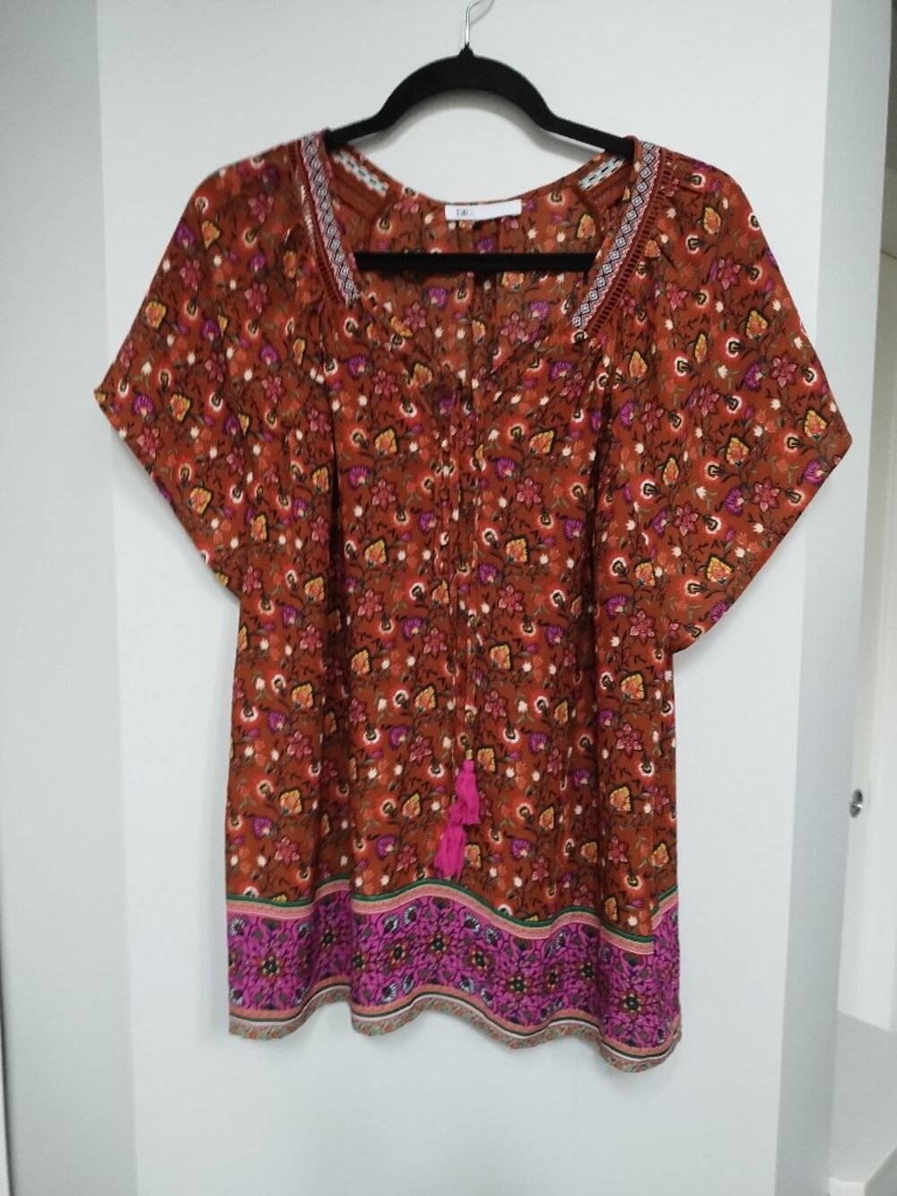 BOHO style DR2 sheer blouse with ties